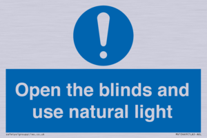Open the blinds and use natural light